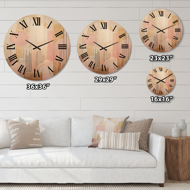 City of Gold - Horloge murale géométrique abstraite, Très grand