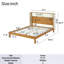 Structure de lit plateforme très grand / très grand avec tête de lit - Finition naturelle, capacité de poids de 600 lb-971135516