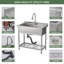 Évier de cuisine 36 po x 21 po FreeStand Workstation