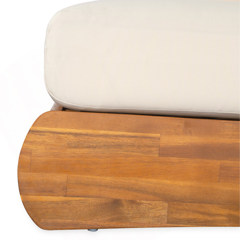 Paresseux d'extérieur 3 places en acacia, Beige