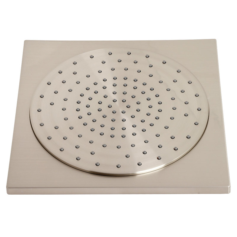 Kingston Brass Claremont 12-Inch Square Raindrop ABS Shower Head, Brushed Nickel