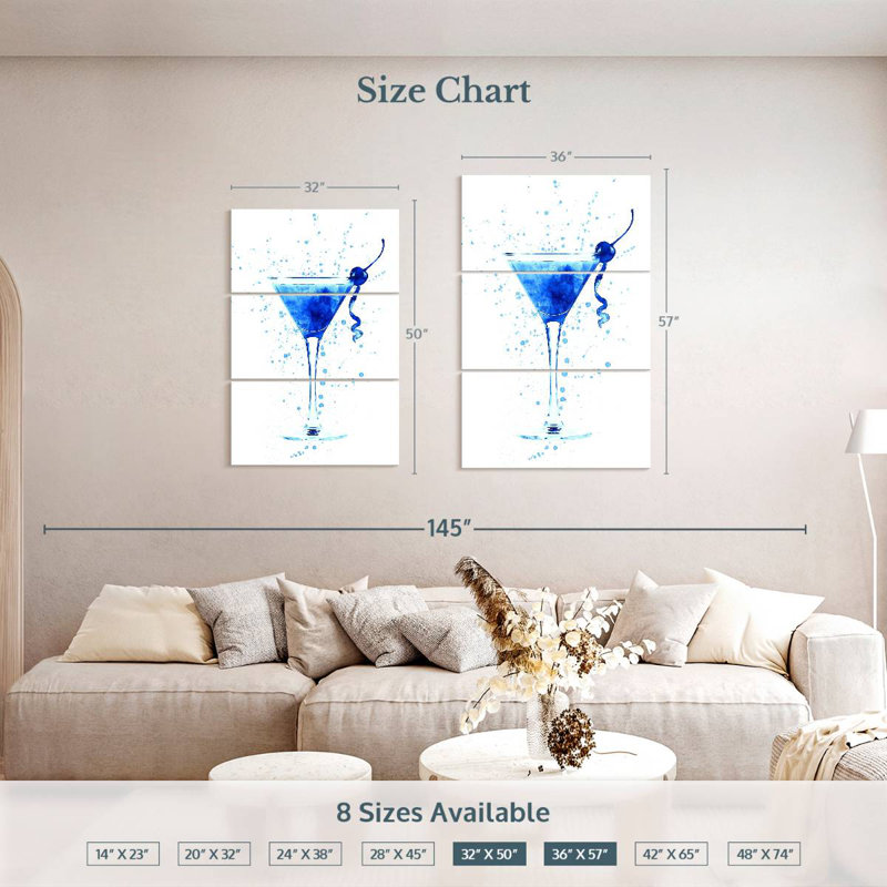 Cocktail Drinks Glass WC I, 50" H x 32" W