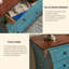 Commodes décoratives rétro en bois à quatre tiroirs