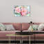 «Pretty Spring Abstract Flowers Modern Pink», cadre photo-73267046-73267048