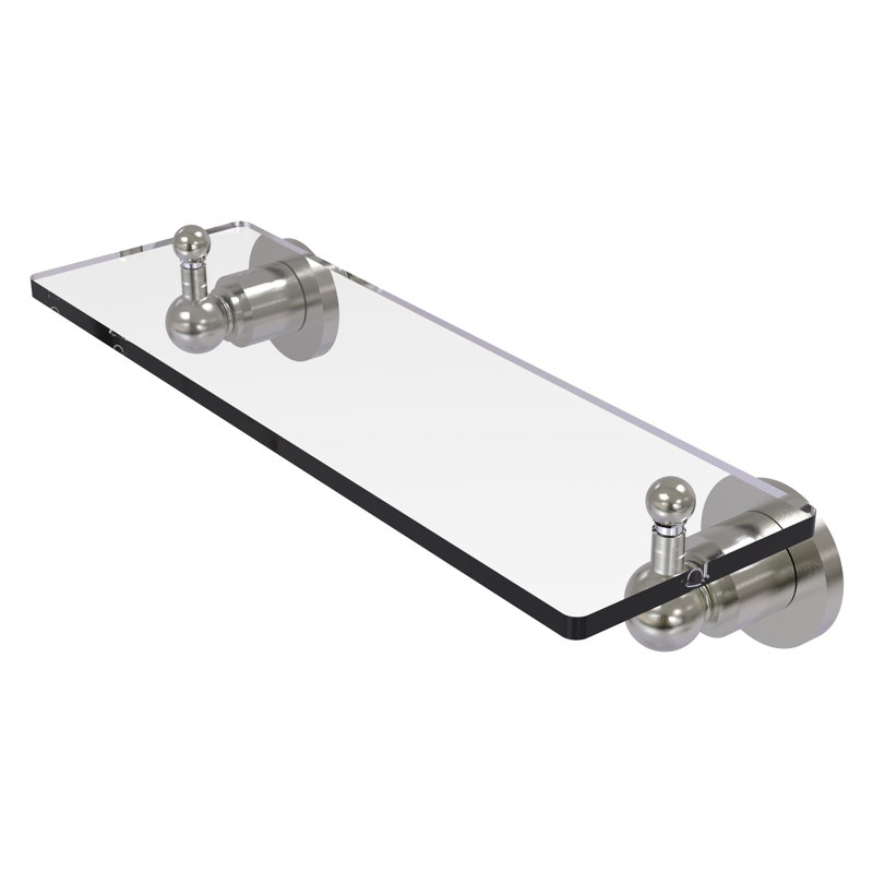 Lera Bracket Shelf, 16" W x 3" H, Satin Nickel