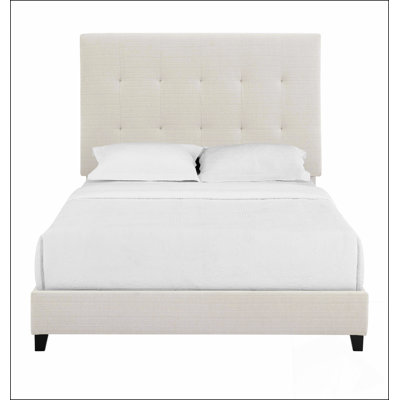 Lit plateforme capitonné capitonné avec plusieurs styles de têtes de lit et un support robuste, parfait pour différentes chambres à coucher