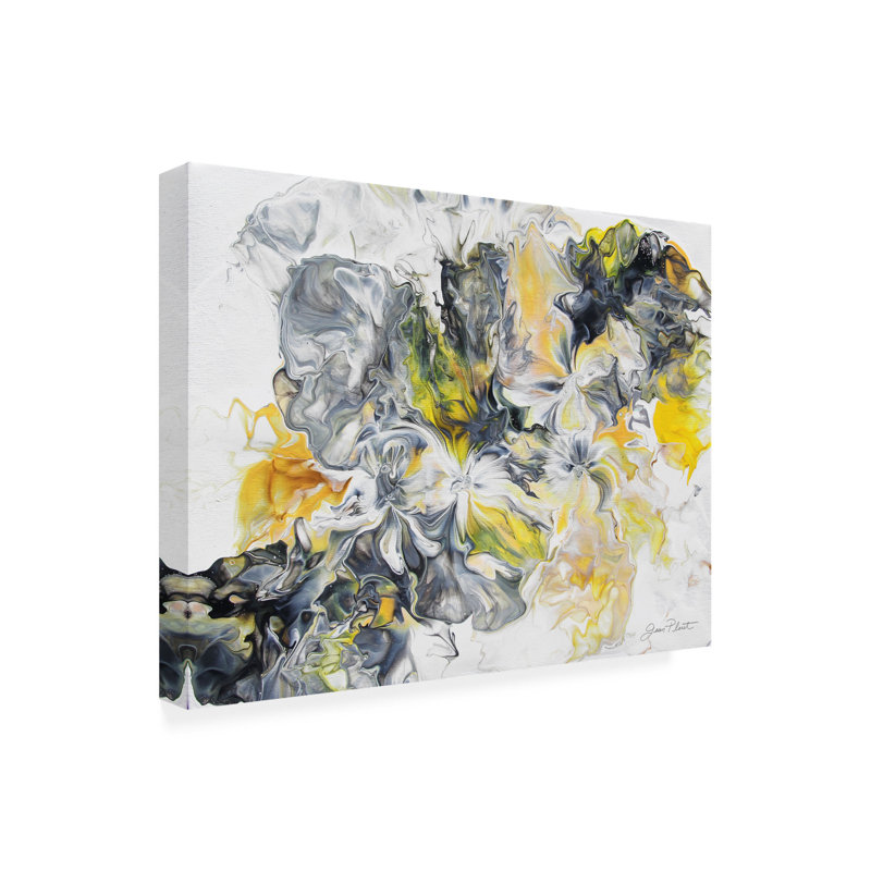 Art abstrait sur toile Jean Plout, H 14 po x l 19 po x P 2 po