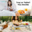 Amorete Tray Bamboo Bed Tray Table with Foldable Legs And Handles Breakfast Tray Pack Of 2 (Grey)