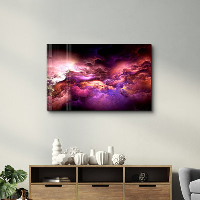 Élégante peinture murale en verre trempé de 13,8 po x 21,7 po | 100% verre trempé, épaisseur: 0,16 pouce | Imprimé UV pour des couleurs éclatantes | Parfait pour la décoration intérieure, le salon et les espaces de bureau