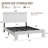 Queen Size Wood Platform Bed Frame with Headboard, Large Under-Bed Storage, Noise-Free, No Box Spring, White-1877318667