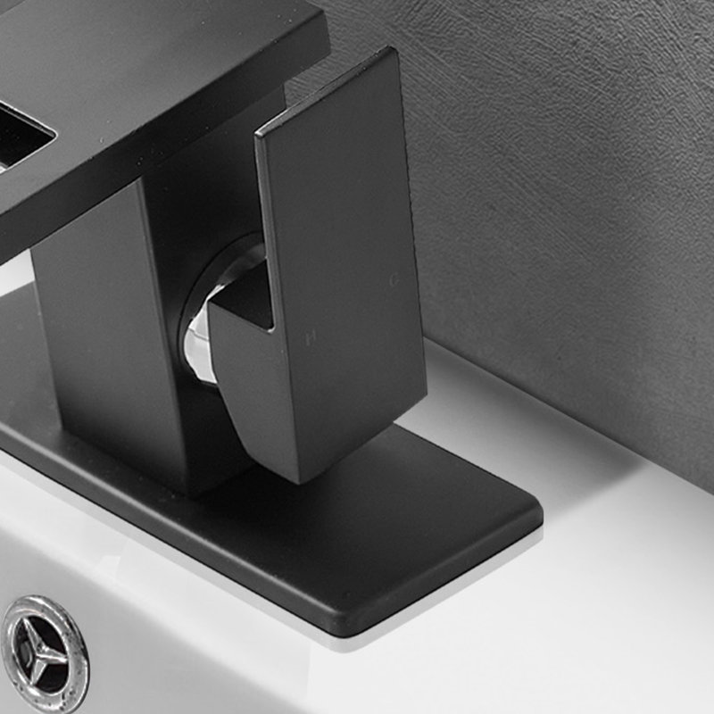 Robinet de salle de bain à un trou, Noir mat