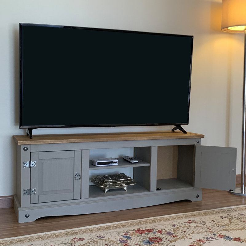 Chester TV Stand for TVs up to 58", Gray/Antique Brown