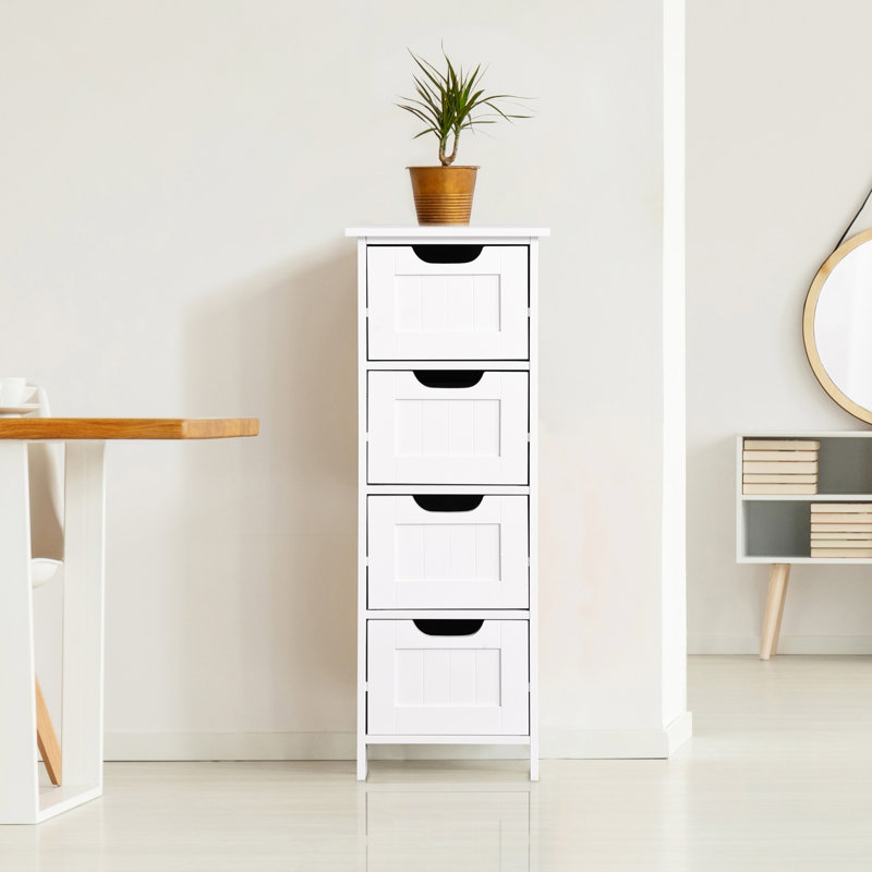 White Bathroom Cabinet With Spacious Drawers To Accommodate Your Needs Chic Storage Smooth Drawer Slides For Easy Access