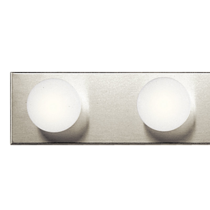 Barre d'éclairage de salle de bain 8 lumières Chaisson, Nickel brossé