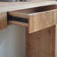 Rustic Wooden Console Table With Drawer – Minimalist Design, Ribbed Texture