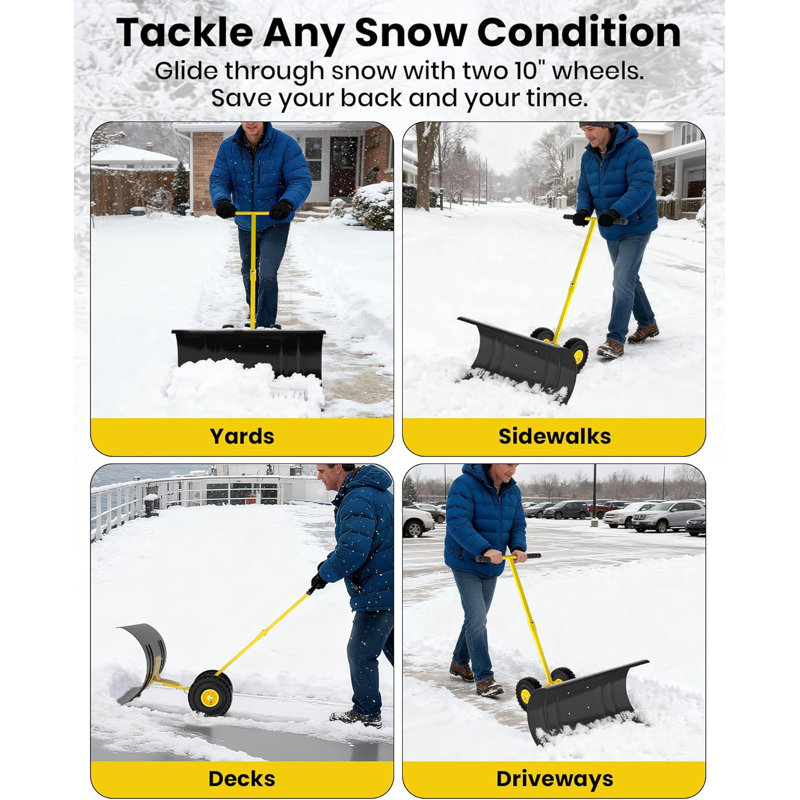 Adjustable Push Brooms with Replaceable Head