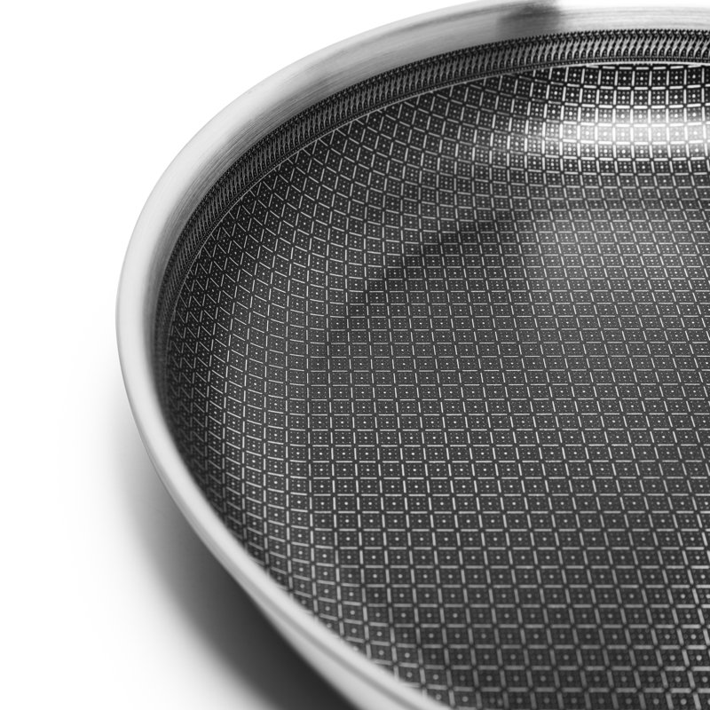 8-Inch Stainless Steel Nonstick Frying Pan with Lid