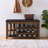 shoe-changing bench with PU leather seat and open shelves-1748243395