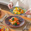 Service de table 12 pièces pour 4 personnes Boho Chic, 12 impressions assorties, assiettes et bols en céramique colorée, vaisselle Mix and Match-133712842