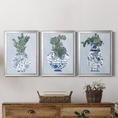 " Moonlight Vase I " 3 - Pieces Painting Print