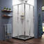 Cabine de douche carrée avec cadre inclus l 42 po x P 42 po x H 74,75 po Cornerview-49978047-38407231