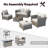 Kloster 6 - Person Patio Conversation Set with Cushions-1249423078