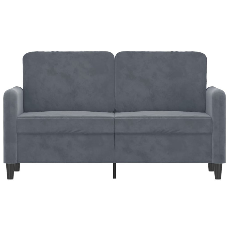 Causeuse rembourrée Anirduh, H 31,5 po x l 54,3 po x P 30,3 po, Polyester 100 % gris foncé