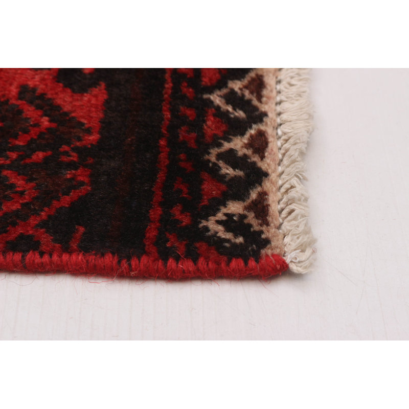 Tapis de couloir unique en laine années 1990 2 pi 11 po x 6 pi 3 po Delja