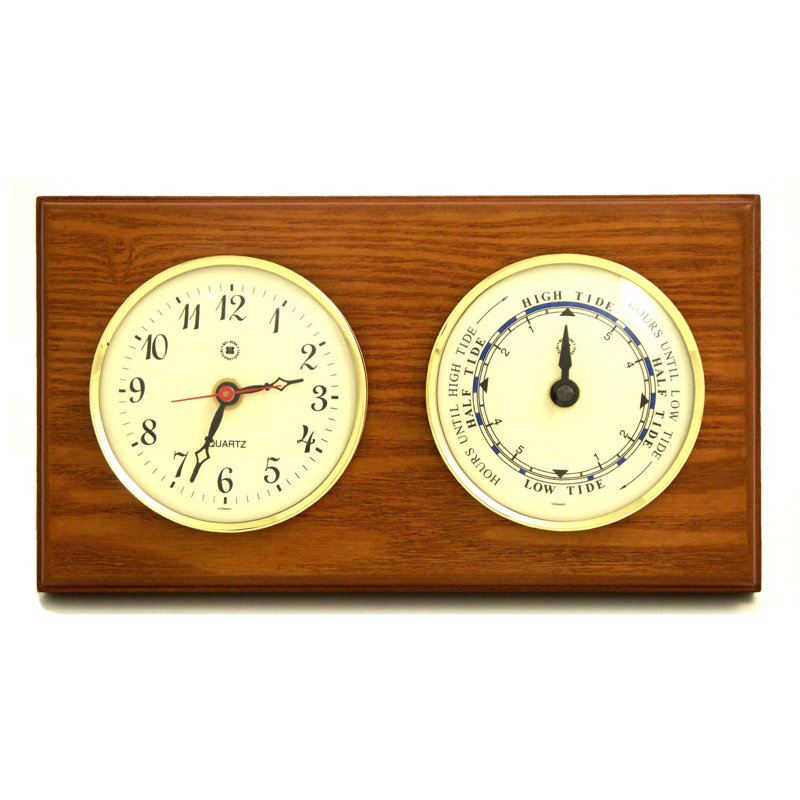 Dillard Metal Wall Clock, Oak