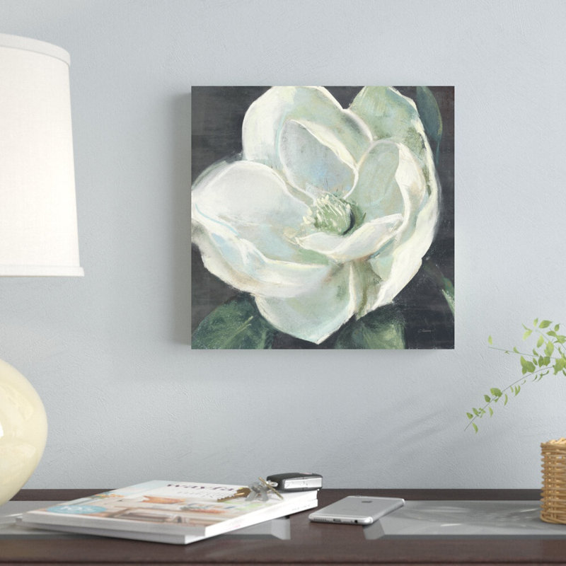 «Magnolia III Sage» par Carol Rowan, reproduction d'art sur toile tendue, H 12 po x l 12 po