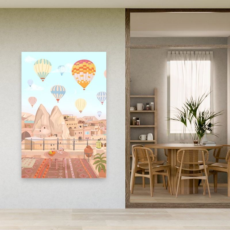 Cappadokia Abstract City Fruit Wall Art Print, 152.4cm H x 101.6cm W