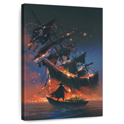 Burning ship Aletra
