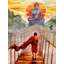 Bouddha et moine | Peinture par Arjun Das | Acrylique sur toile