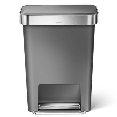 simplehuman 30 Liter / 8 Gallon Round Step Trash Can, Brushed Stainless  Steel & Reviews