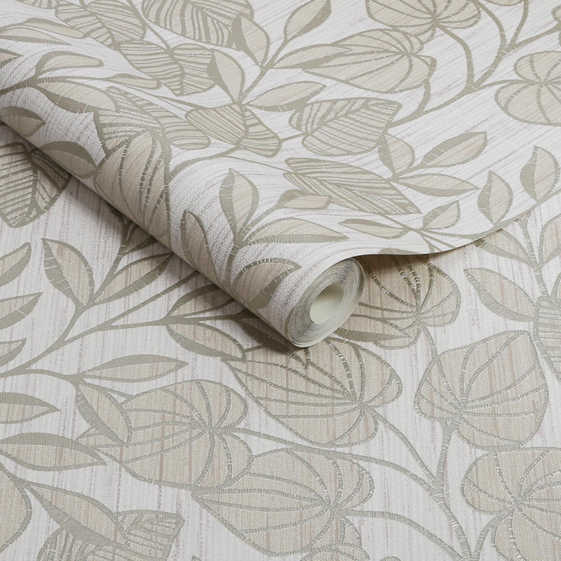 Superfresco Linden Leaf Trail Duck Egg Wallpaper, Green