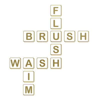 Décalcomanie murale pour salle de bain scrabble