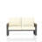 52" All-Weather Aluminum Patio Loveseat Sofa With Thick  Cushions