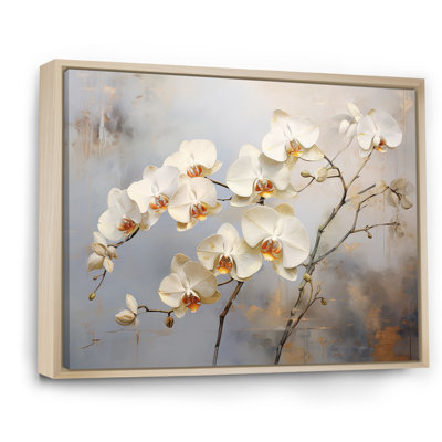 " Minimalism Beige And Gold Orchids III "