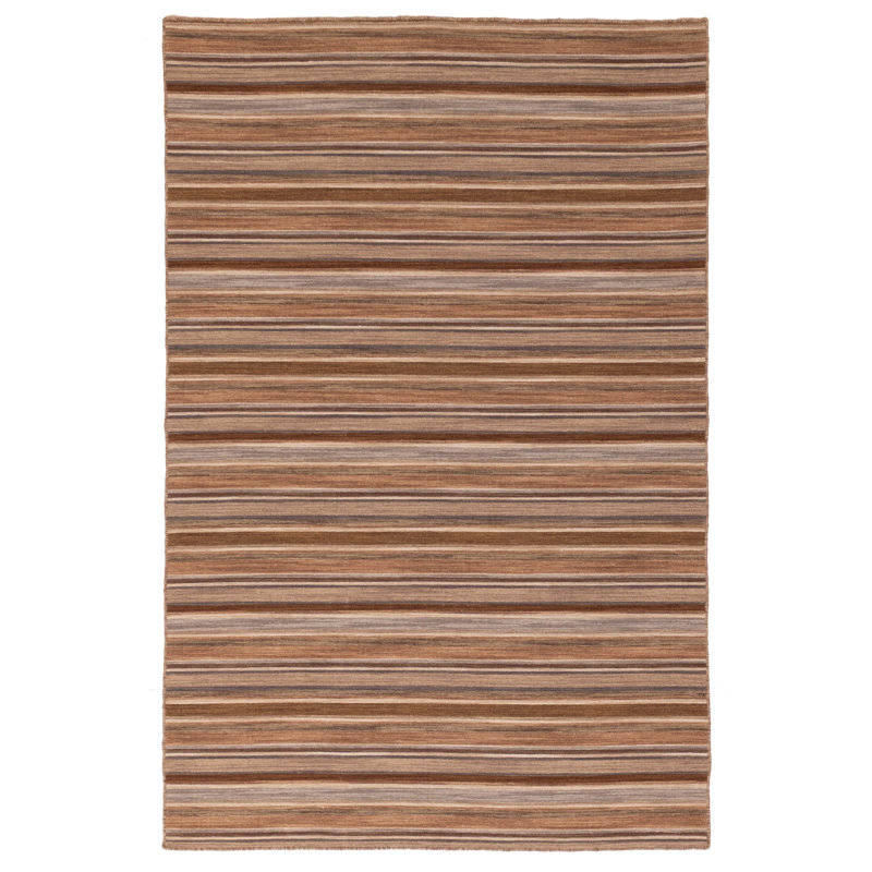 Tapisserie brune Farrington kilim 4 pi 11 po x 7 pi 9 po