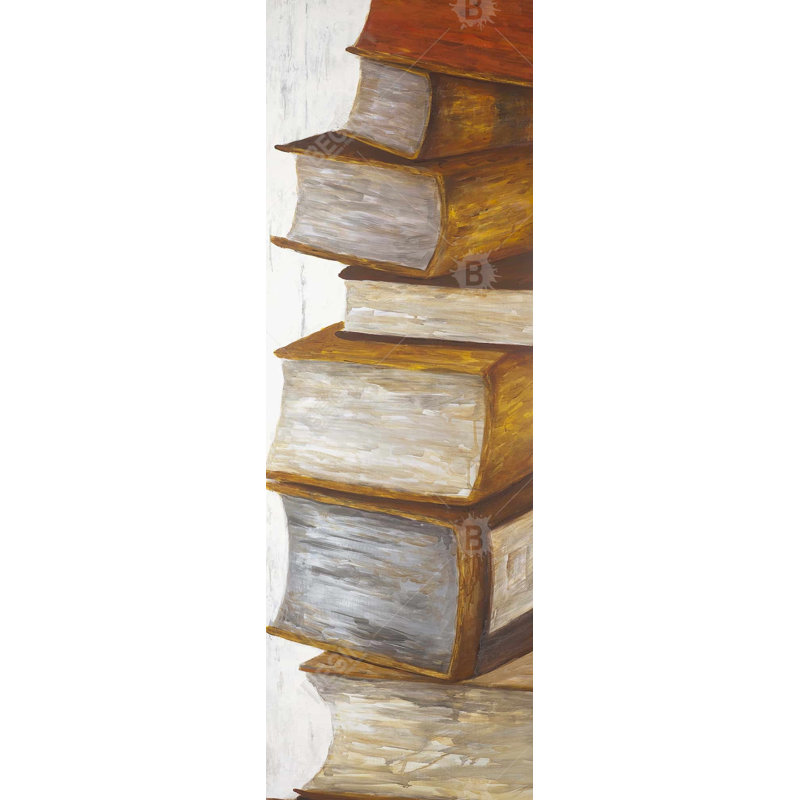 «Pile Of Books» sur toile, H 60 po x l 20 po