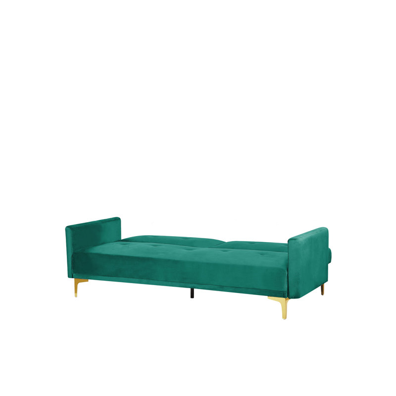 Ethel 3 Seater Velvet Sleeper, Green