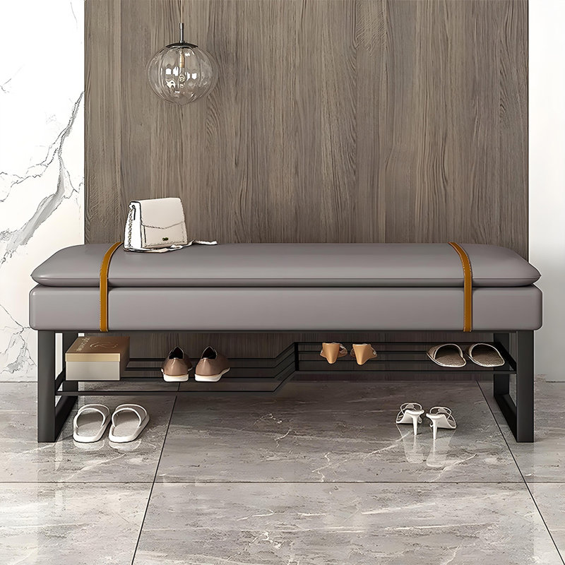 Tabouret à chaussures en acier au carbone noir amélioré, Atrovirens