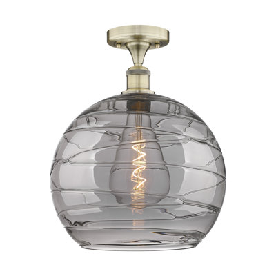 Plafonnier semi-encastré 1 lumière 13,75 po Cindi