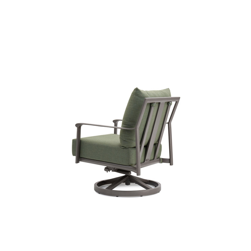 Chaise de patio pivotante avec coussins Aspen, Vert, Brun