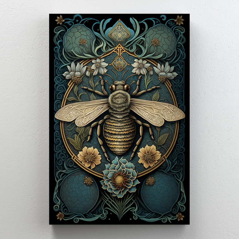 «Lilies and Bee», impression sur toile tendue, H 14 po x l 11 po x P 1,25 po