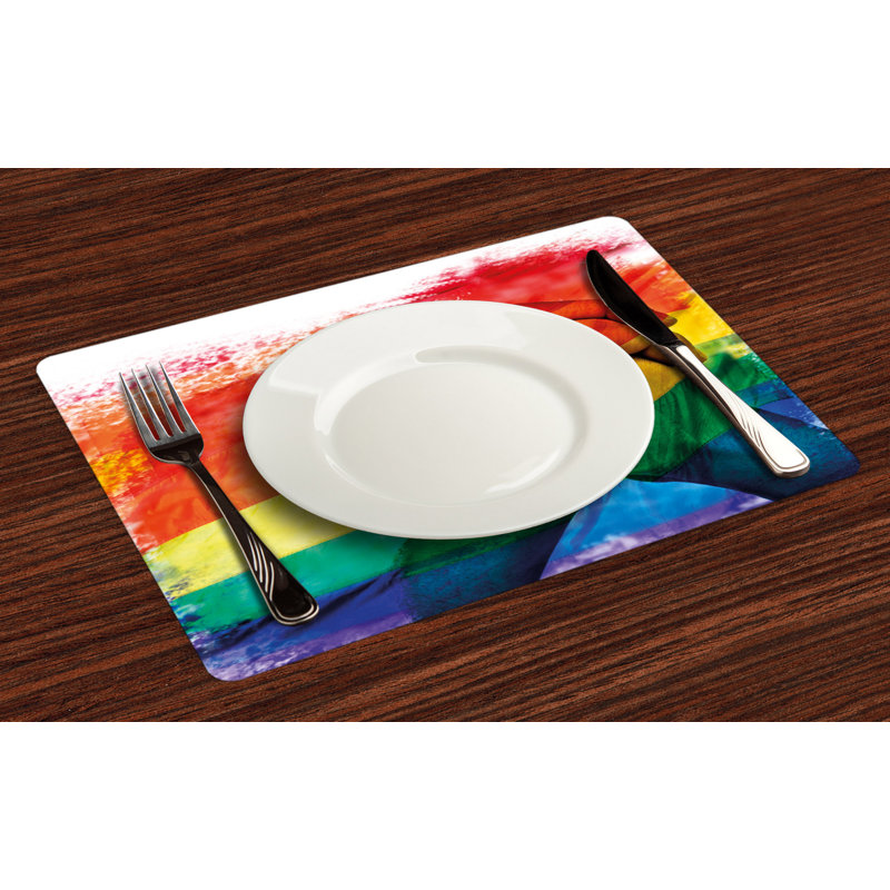 Polyester Abstract Rectangle Placemat