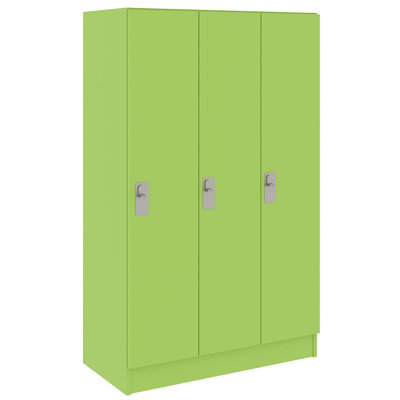 Triple Wide Three Compartment Classroom Cabinet Locker With Door