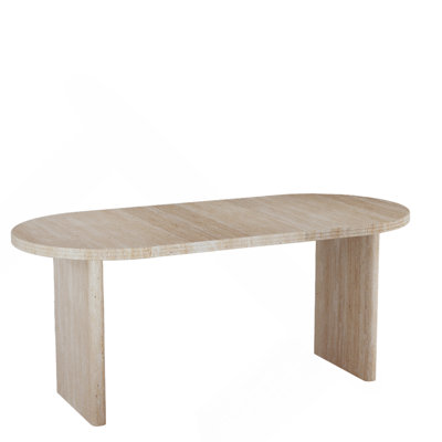 55.12"-70.87" Mid-Century Modern Extendable Dining Table with Removable Extension Leaf - Ancient White