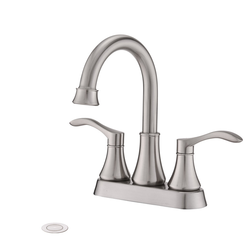 Rolfe 2-handle Bathroom Faucet with Drain Assembly, Brushed Nickel