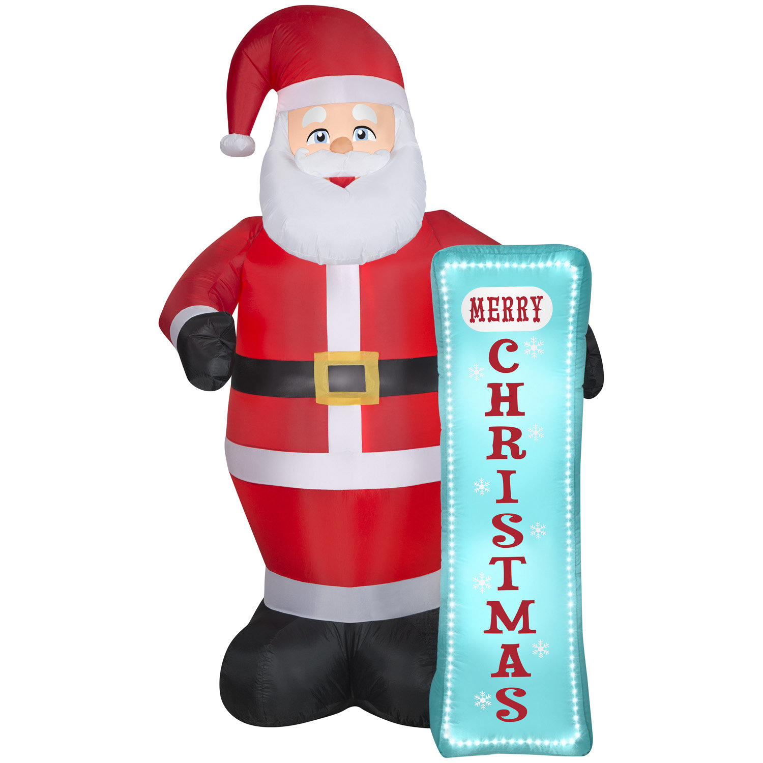 Gemmy Industries Christmas Inflatable Santa With Sign 